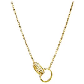 Cartier Collana Love Diamond Semi Pave Rosa