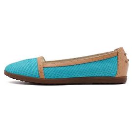 Tod's Flache Schuhe aus blauem Pythonleder für Damen Blau