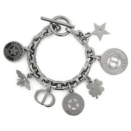 Dior Montaigne Iconic Charm Armband Grau Silber Silber