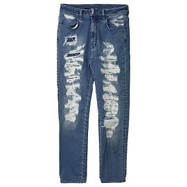 Givenchy Distressed Slim Fit Jeans Blue