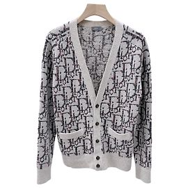 Dior Oblique Jacquard Cardigan Beige Braun