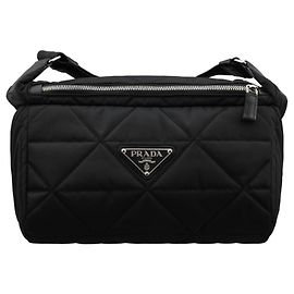 Prada Biker Bag Quilted Re-Nylon Shoulder Black Black
