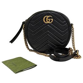 Gucci Borsa a tracolla Matelassé Tambourine Chain Nera Nero
