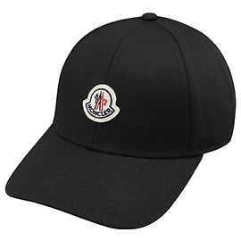 Moncler Cappellino da baseball con logo ricamato Nero Nero