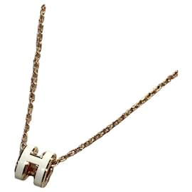 Hermès Pop Mini Halskette Rose Gold Blanc Pink