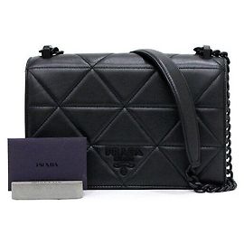 Prada Borsa a tracolla e borsa a spalla Spectrum Nappa in pelle nera Nero