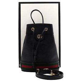 Gucci Borsa a secchiello Ophidia Black Small, Borsa Tote e Borsa a tracolla Crossbody Nero