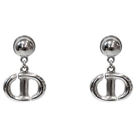 Dior CD Silver Ohrringe Navy Silber