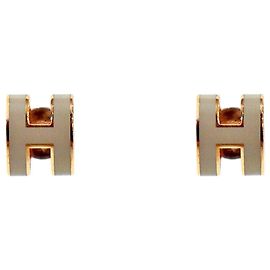 Hermès Mini Pop Ohrringe Braun