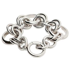 Céline Bracciale Chunky Heritage Ottone Finitura Rodio Argento Argento