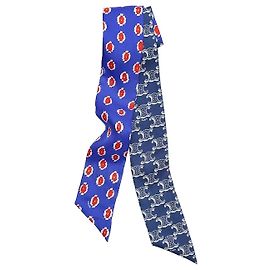 Céline Lavalier in twill di seta Navy Red Blu