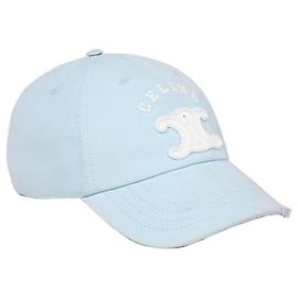 Céline Gorra Vivienne en gabardina de algodón azul lavado Azul