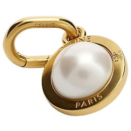 Céline Charm Perle Kunstperle Messing Gold-Finish Gold Elfenbein Weiß