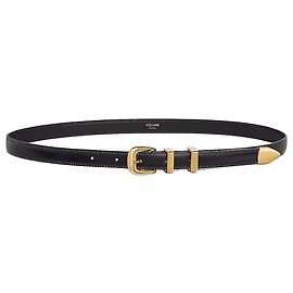 Céline Western Belt Taurillon Leather Black Black