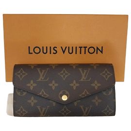 Louis Vuitton Sarah Wallet Long Wallet Brown