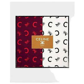 Céline Quadrat aus Seidentwill Burgundy/Ivory/Camel Braun