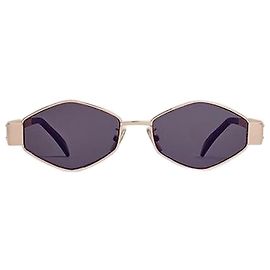 Céline Gafas de sol Triomphe Metal Rose Gold Smoke Rosa