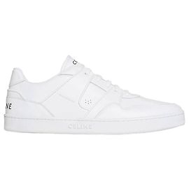 Céline Sneakers Basse con Lacci in Vitello Optic White Bianco