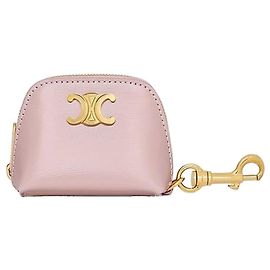Céline Micro Triomphe Charm Shiny Calfskin Bleached Pink Pink
