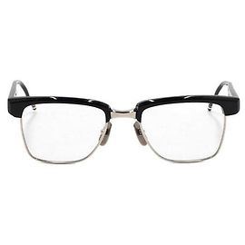 Thom Browne Black Silver Eyeglasses Frame Black