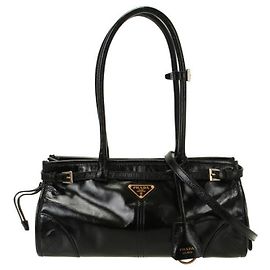 Prada Borsa Bonnie Medium in pelle Nera Nero