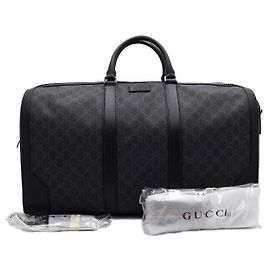 Gucci Borsa da viaggio carry-on e borsa a tracolla Supreme Canvas GG Nera Nero