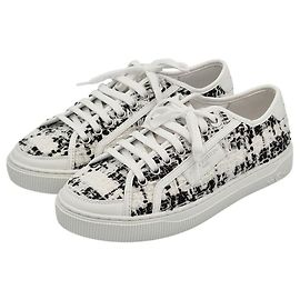 Louis Vuitton Tweed-Sneaker Weiß