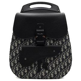 Dior Saddle Oblique Jacquard Gallop Backpack Black