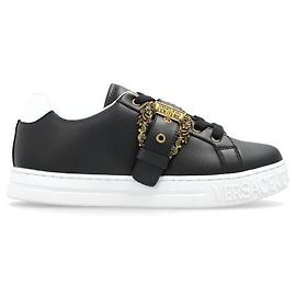 Versace Baskets Court à boucle Baroque Noir