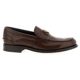 Prada Brushed Leather Loafers Black