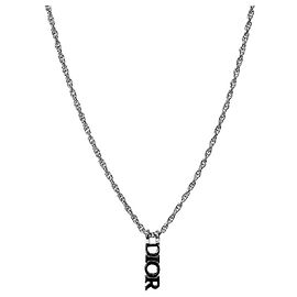 Dior Collana Verticale Argento Argento