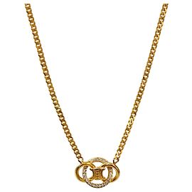 Céline Collier Triomphe Round Cubic Or Doré