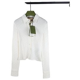 Gucci gg GG Plissejacke Silber