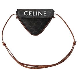 Céline Bolsa de Ombro Triangle Tan Marrom