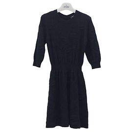 Chanel Kaschmir-Strickkleid Schwarz