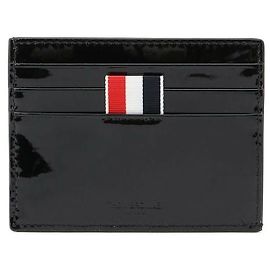 Thom Browne Patent Note Compartment Card Holder Black