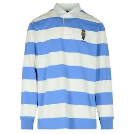 Ralph Lauren Classic Fit Bear Jersey Rugby Shirt Blue
