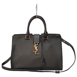 Saint Laurent Cabas Small Tote Bag Brown