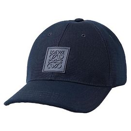 Loewe Canvas-Cap mit Patch Blau
