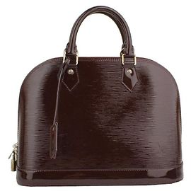 Louis Vuitton Burgundy Epi Leather Alma PM Tote Red