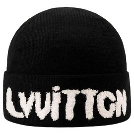 Louis Vuitton Gorro Monogram Blast Black Grey Marrom