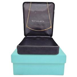 Tiffany & Co Halskette mit großem Smile-Anhänger Gelb