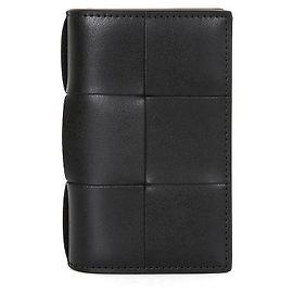 Bottega Veneta Cassette Flap Card Wallet Black