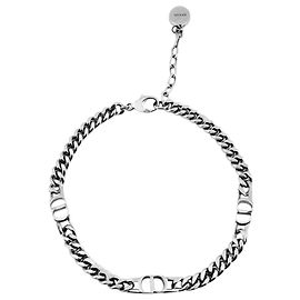 Dior Bracciale a catena sottile CD Icon Argento