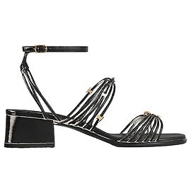 Céline Clemence Heel Sandals Goatskin Black Black