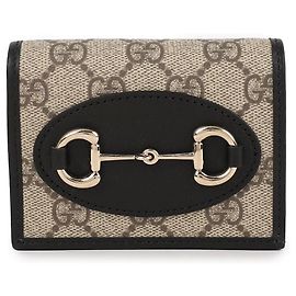 Gucci Horsebit Card Case Wallet Brown