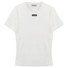 Miu Miu Camiseta de algodón Blanco