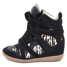 Isabel Marant Zebra High-Top Sneaker Weiß