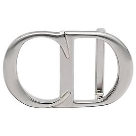 Dior CD Icon Gürtelschnalle aus Messing in Antik-Silber-Optik Silber