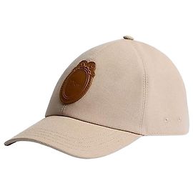 Dior Medallion de Player Cap Beige Cotton Canvas Brown Calfskin Marrom